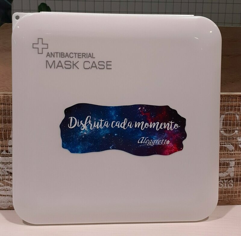 PORTA MASCARILLA ANTIBACTERIANO BLANCO