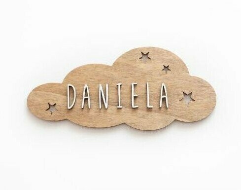 PLACA ADHESIVA PERSONALIZADA  NUBE