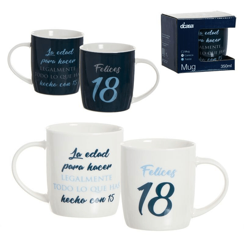 TAZA 350 ML 18 AÑOS