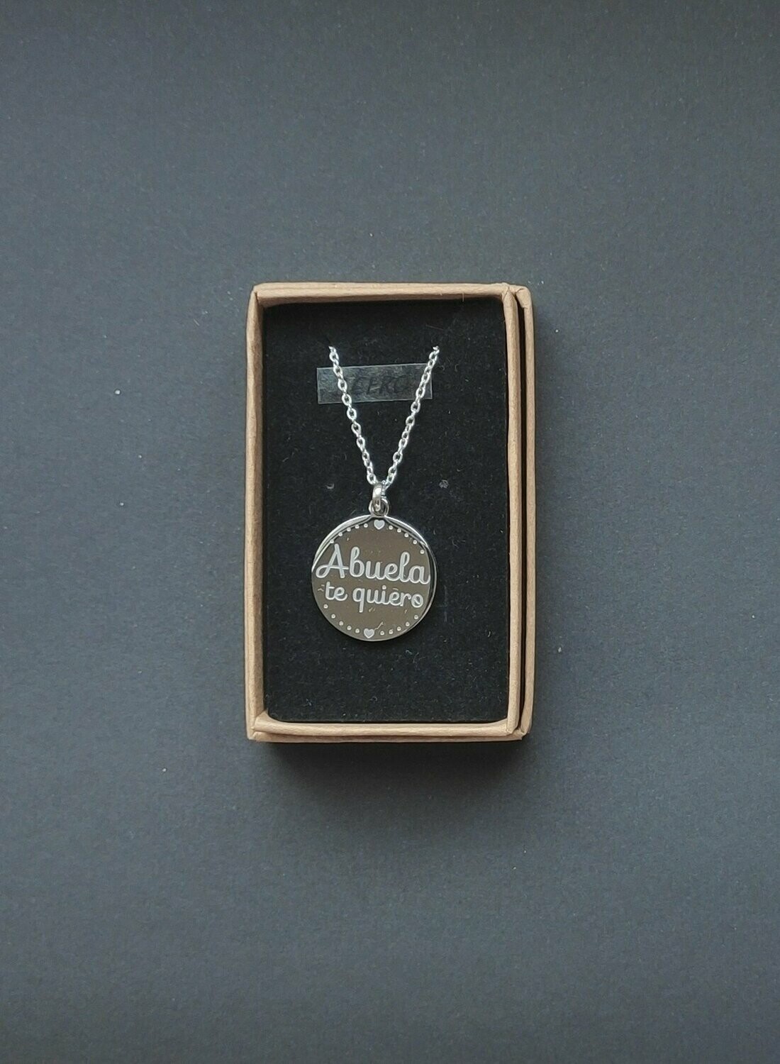 COLGANTE  ACERO "ABUELA TE QUIERO"
