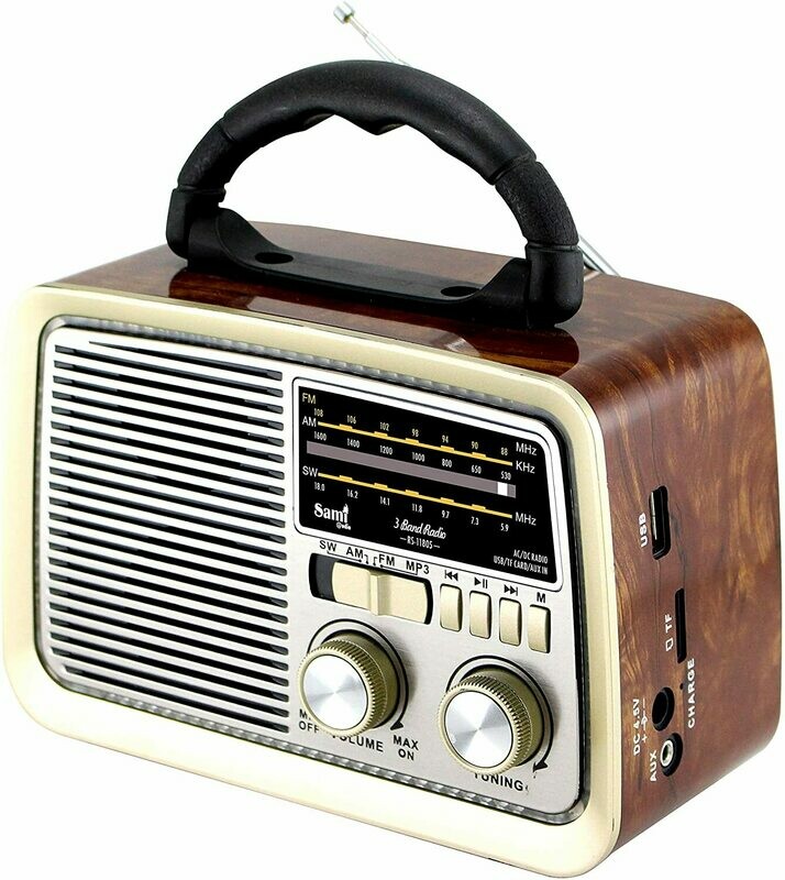 RADIO VINTAGE "USB, TARJETA DE MEMORIA"