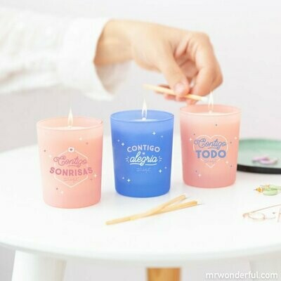 SET DE 3 VELAS PARA PAREJAS CON CHISPA PARA RATO