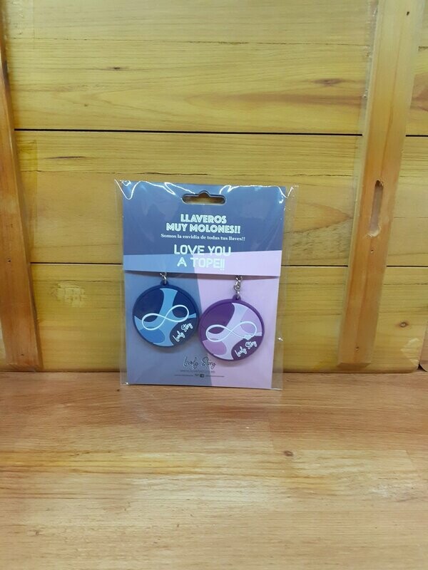 LLAVERO DE GOMA- love you a tope