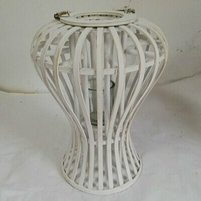 FAROL RATTAN BLANCO Ø30X43 CM