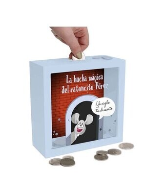 HUCHA MONEY BANK MADERA,RATONCITO PEREZ