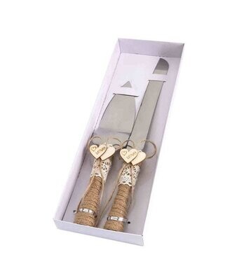 SET DE CUCHILLO Y PALA KRAFT BODA
