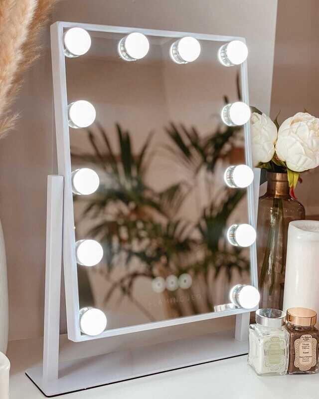 KHLOE - Espejo con luces led regulable para maquillaje estilo Hollywood
