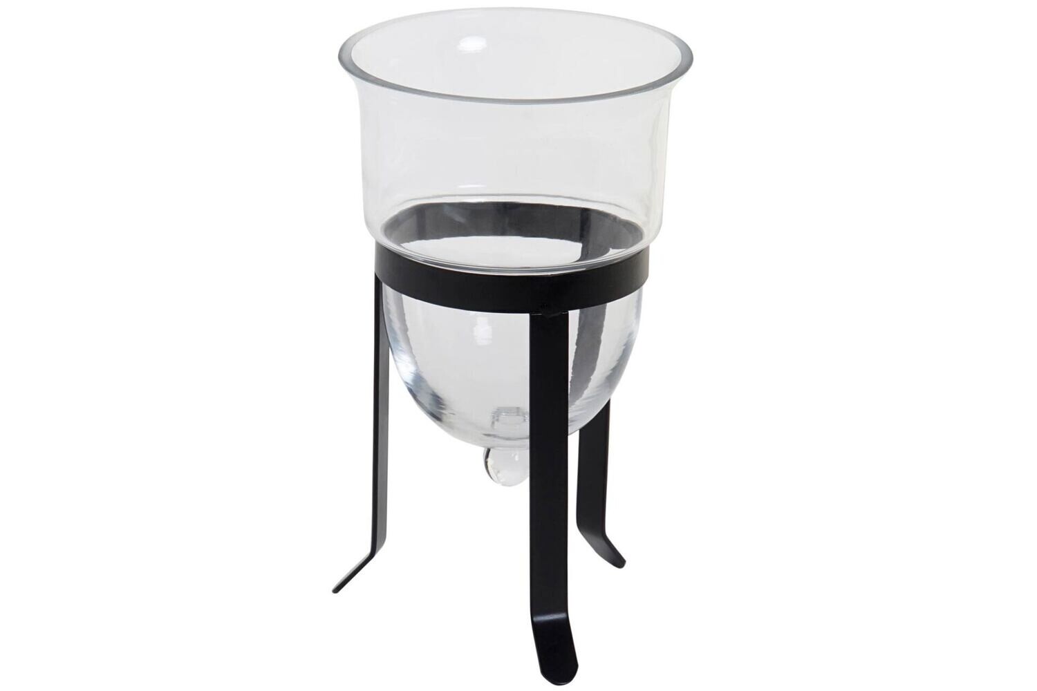 PORTAVELA CRISTAL METAL TRANSPARENTE