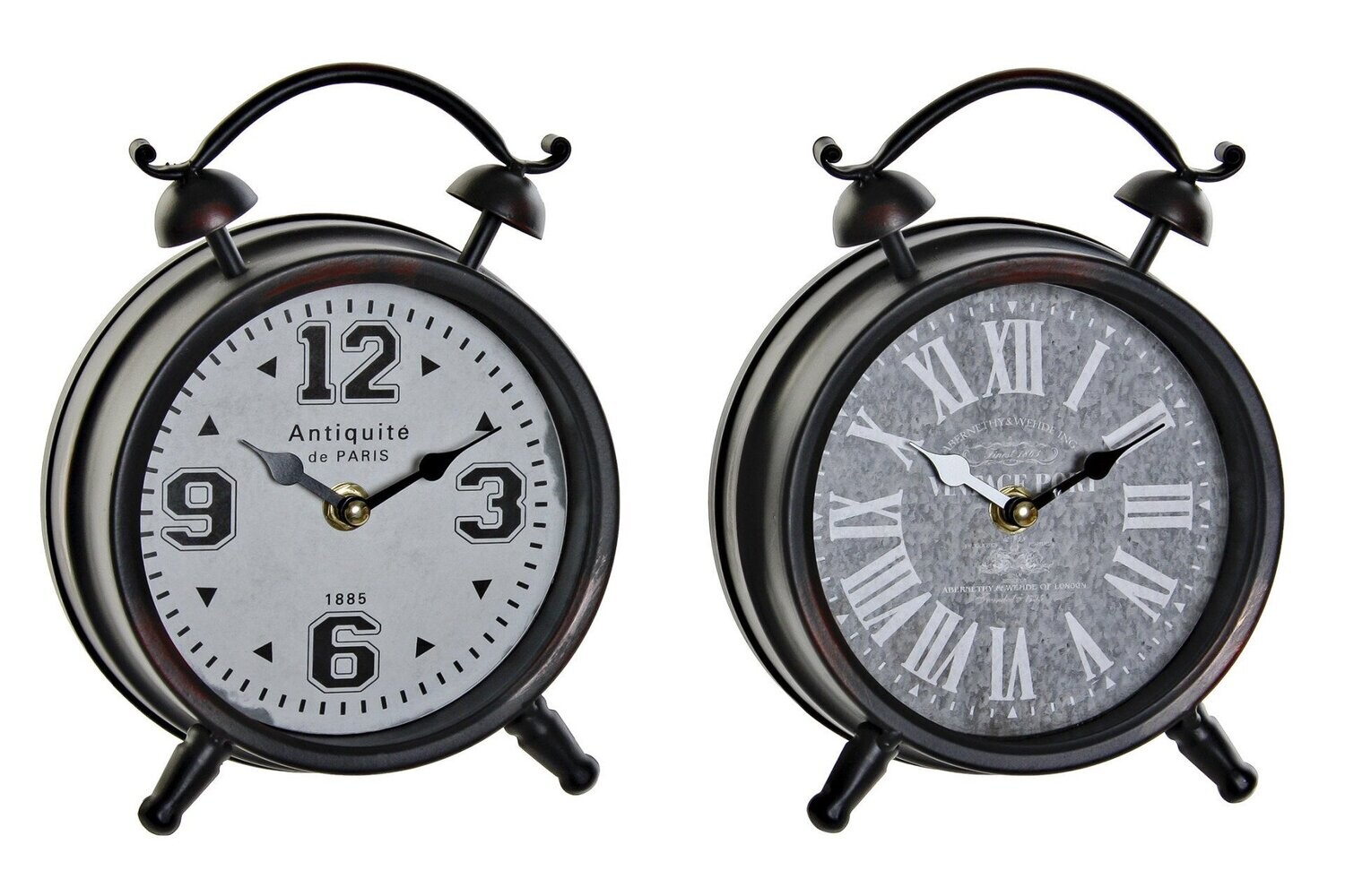 RELOJ SOBREMESA METAL CRISTAL