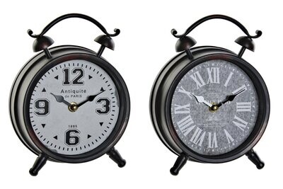 RELOJ SOBREMESA METAL CRISTAL