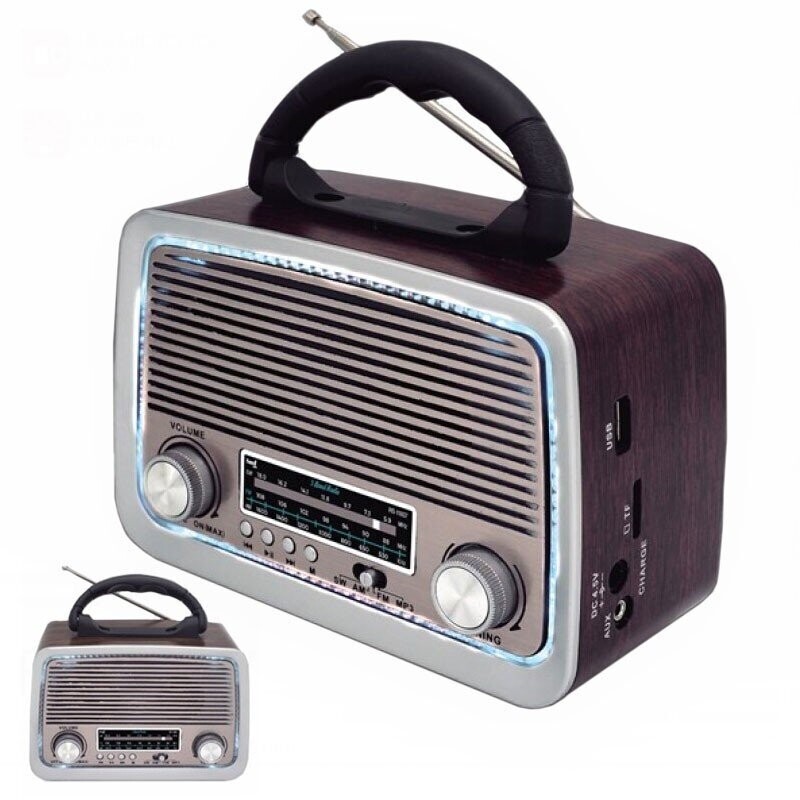 RADIO VINTAGE. "USB, TARJETA DE MEMORIA, BLUETOOTH"