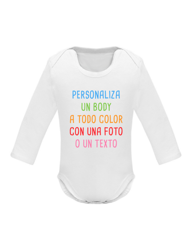 BODY MANGA LARGA BEBE PERSONALIZADO