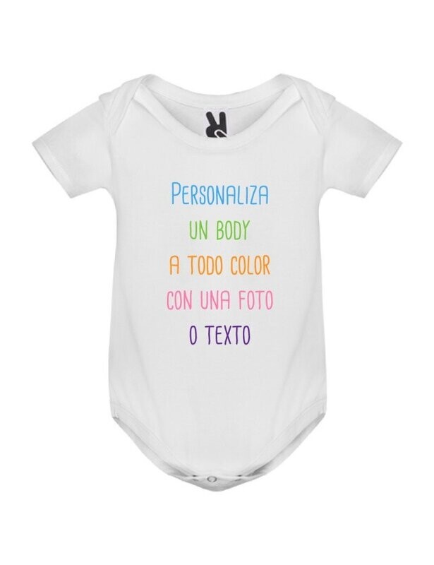 BODY MANGA CORTA BEBE PERSONALIZADO