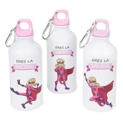 BIDON  BOTELLA DE METAL HEROE NIÑA