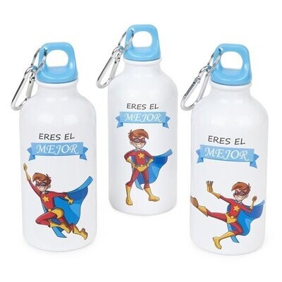 BIDON  BOTELLA DE METAL HEROE NIÑO