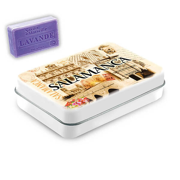 CAJA  METAL S SALAMANCA CON JABON LAVANDA