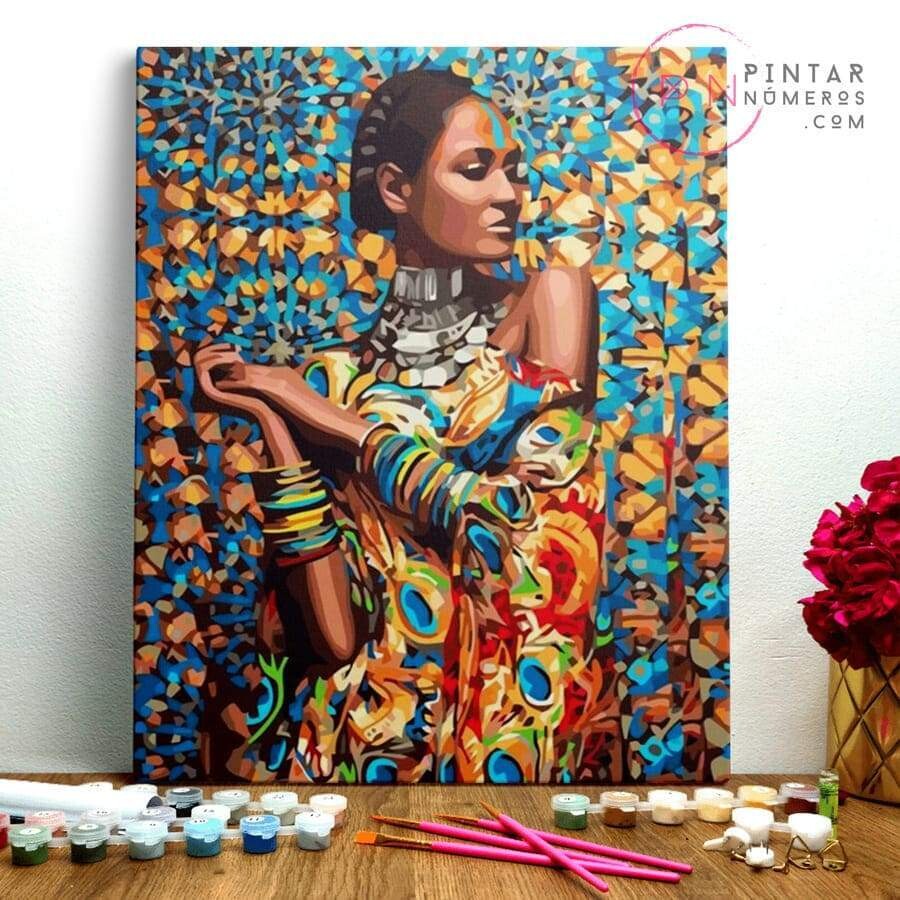 PINTURA POR NUMEROS BELLEZA AFRICANA