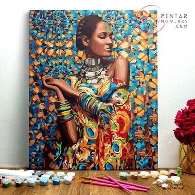 PINTURA POR NUMEROS BELLEZA AFRICANA