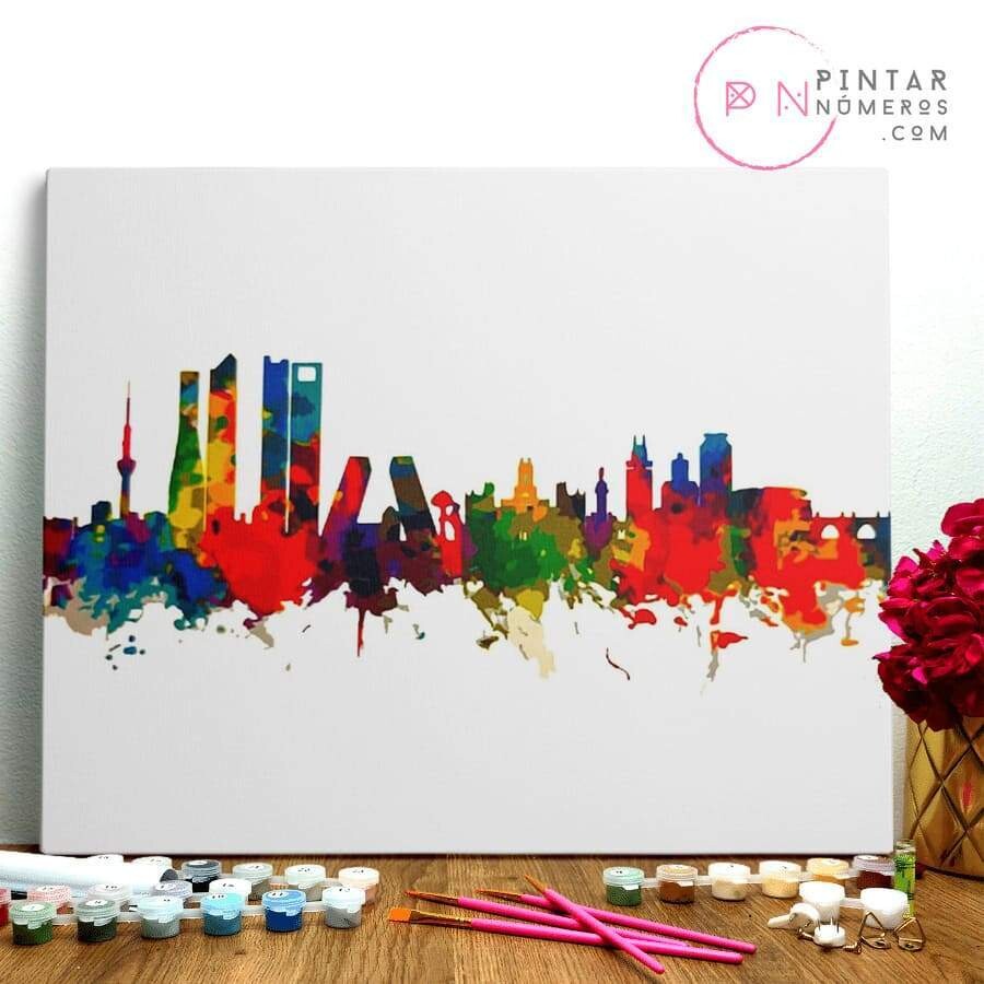 PINTURA POR NUMEROS SKYLINE MADRID