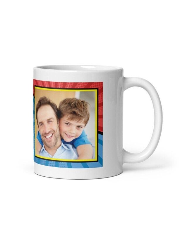 TAZA PAPA SUPERHEROE PERSONALIZADA