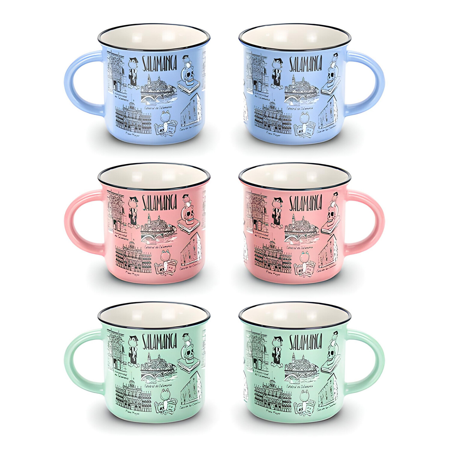 MUGS COLORES SALAMANCA RETRO M 250ML