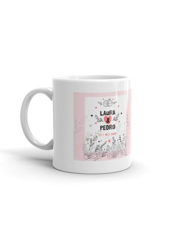 TAZA BODA ALIANZAS PERSONALIZADA