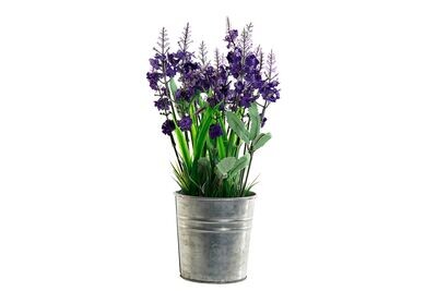 MACETA METAL LAVANDA LILA
