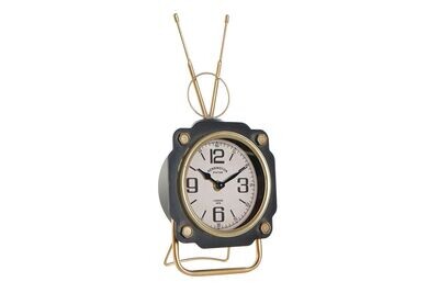 RELOJ SOBREMESA HIERRO CRISTAL