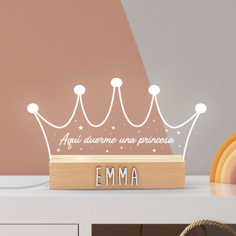 LAMPARA SOBREMESA PERSONALIZABLE PRINCESA