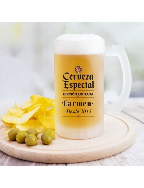 JARRA DE CERVEZA EDICION ESPECIAL PERSONALIZADA