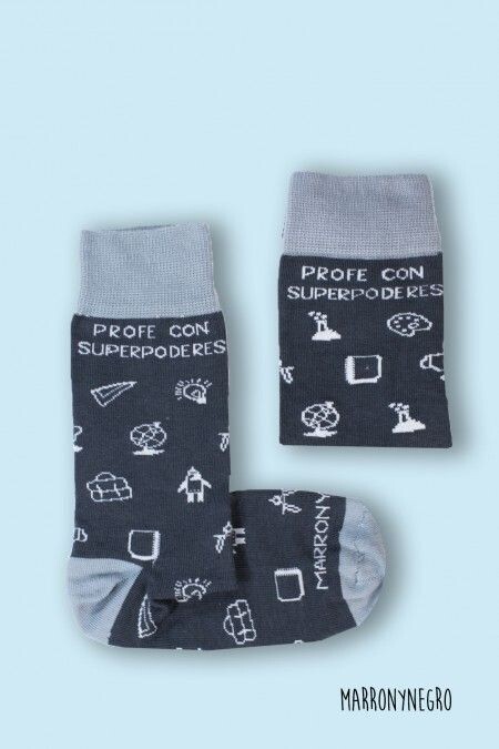 CALCETINES PROFE CON SUPERPODERES