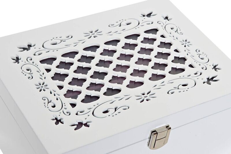 JOYERO MDF CRISTAL BLANCO