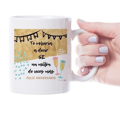 TAZA FELIZ ANIVERSARIO