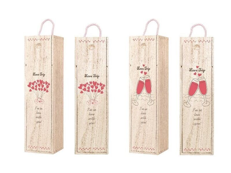 CAJA VINO MADERA LOVE