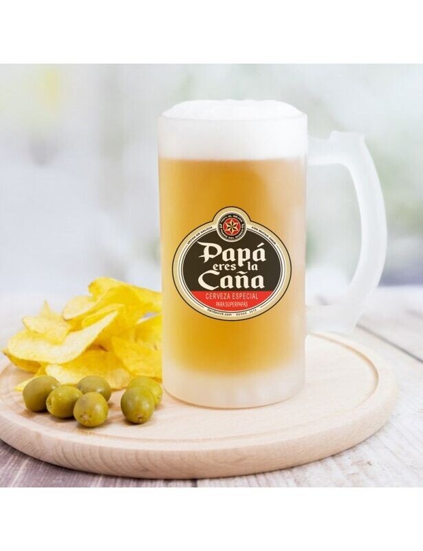 JARRA DE CERVEZA PAPA ERES LA CAÑA