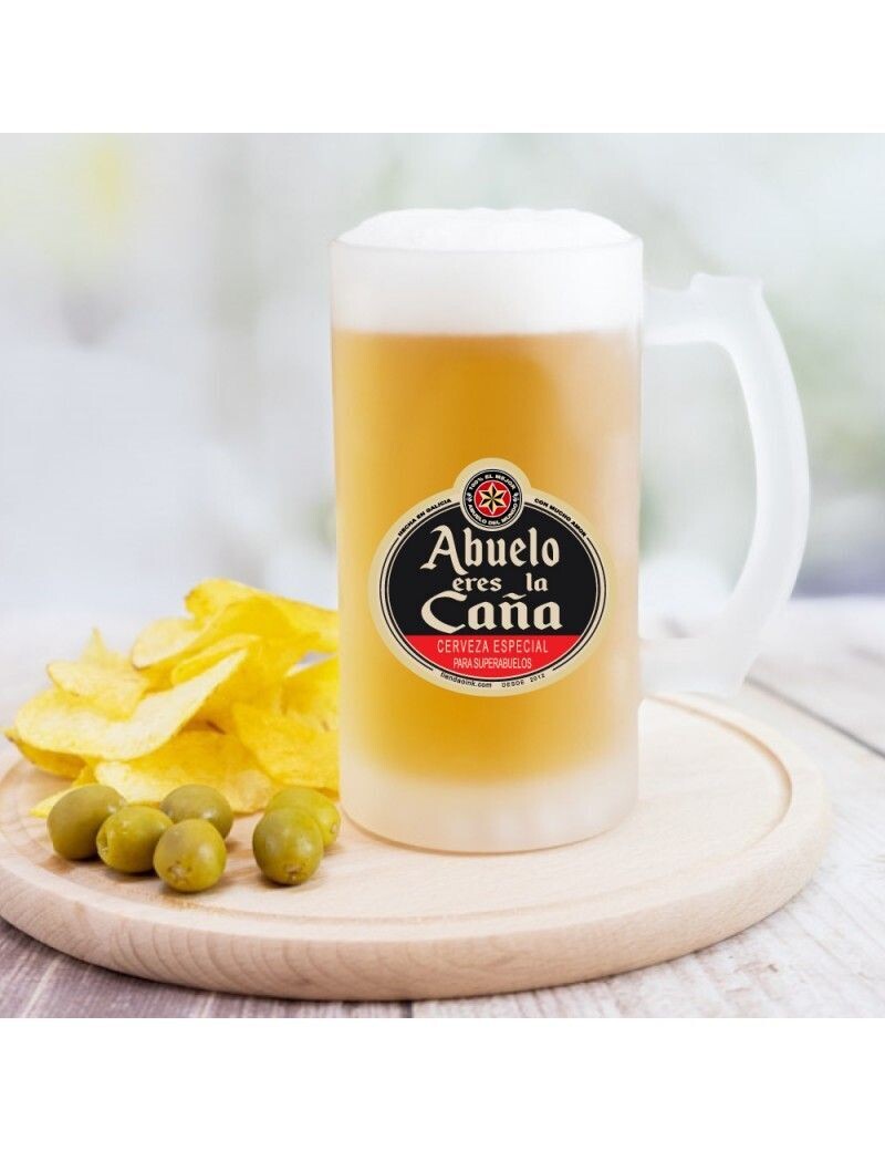 JARRA DE CERVEZA ABUELO ERES LA CAÑA