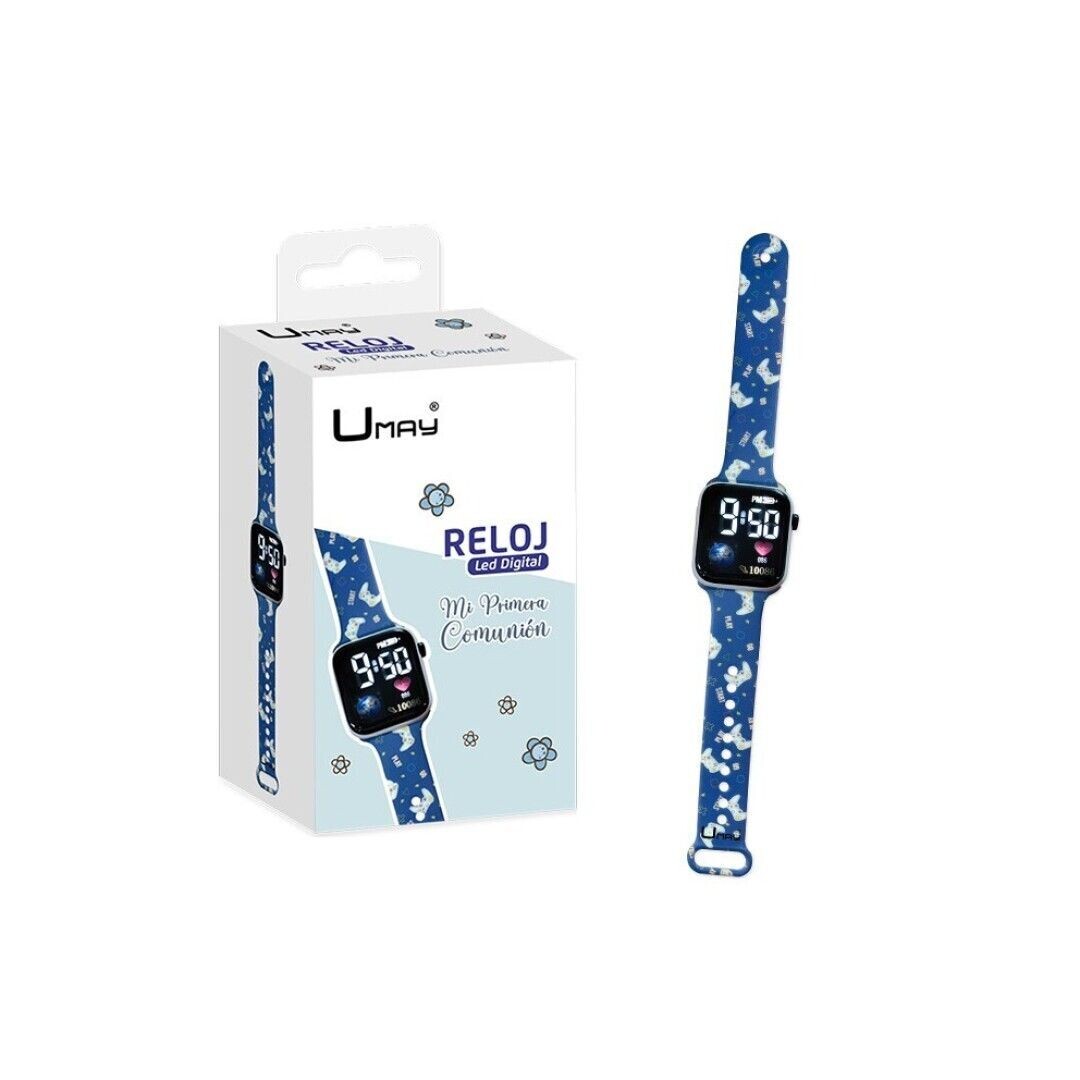 RELOJ DIGITAL MI PRIMERA COMUNION, Modelo: Azul