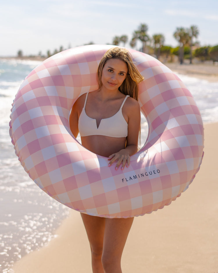 Flotador donut vichy - HAMPTONS, COLOR: Rosa