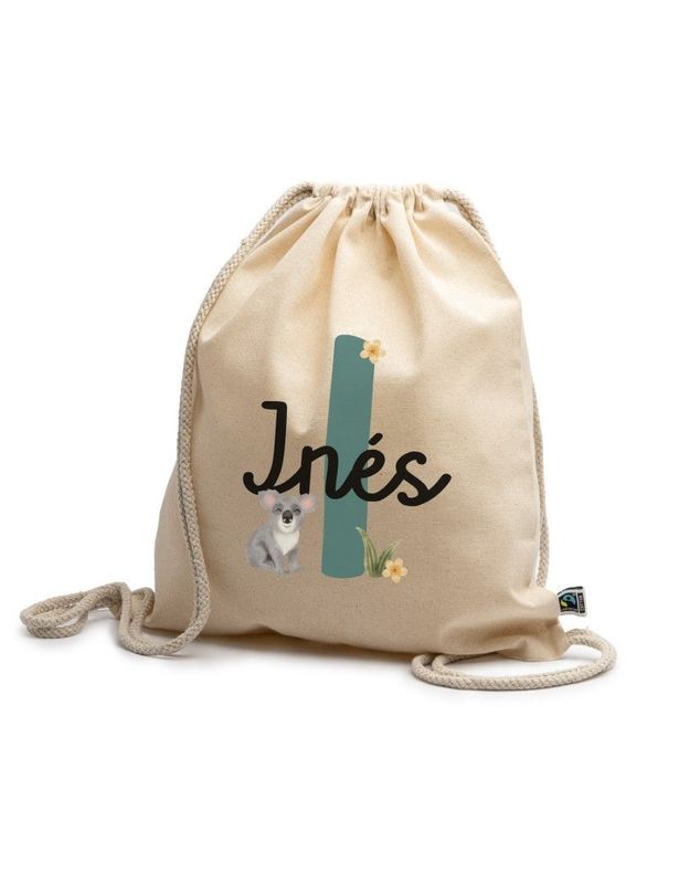 MOCHILA ALGODON PERSONALIZADA NOMBRE