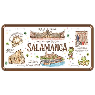 PLACA METALICA SALAMANCA ACUARELA
