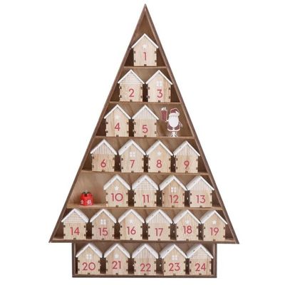 CALENDARIO DE ADVIENTO CASITAS MADERA