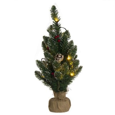 ARBOL DECORATIVO LUZ BAYAS ROJAS