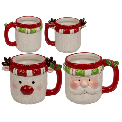 TAZA PAPA NOEL Y RENO