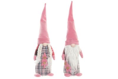 FIGURA NAVIDAD POLIESTER ROSA