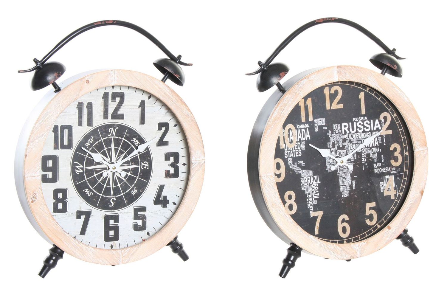 RELOJ SOBREMESA HIERRO MDF