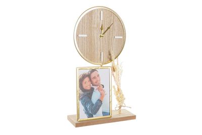 RELOJ SOBREMESA MDF METAL MARCO FOTO