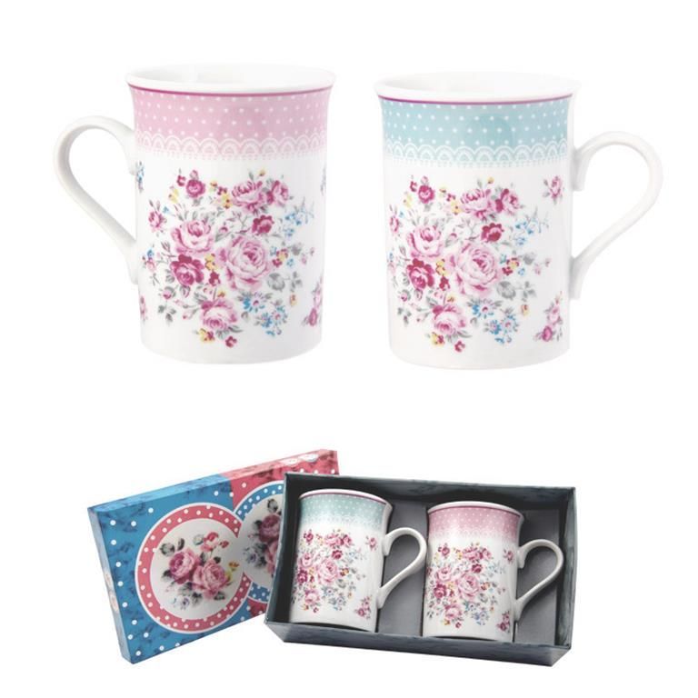 SET 2 MUGS AZUL Y ROSA
