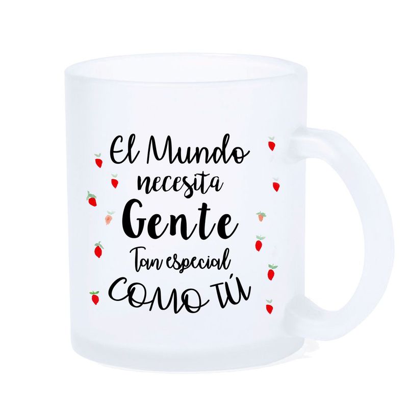 TAZA LED EL MUNDO NECESITA GENTE COMO TU