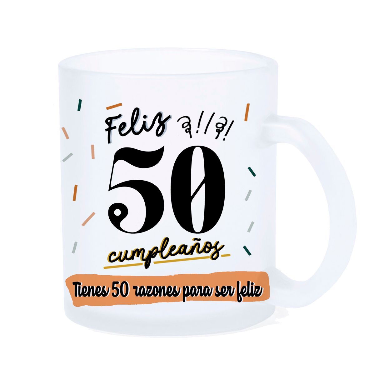 TAZA LED FELIZ 50 CUMPLEAÑOS