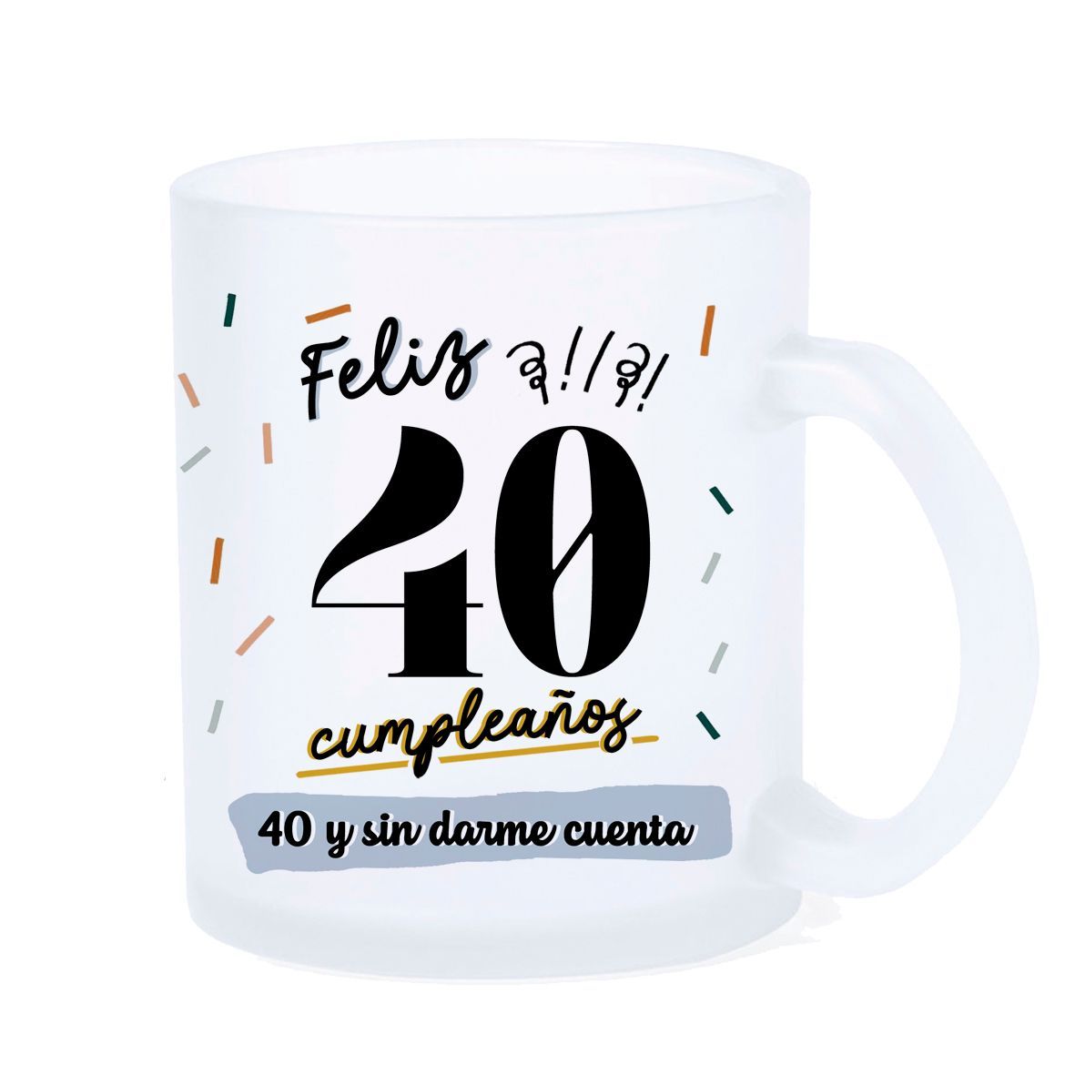 TAZA LED FELIZ 40 CUMPLEAÑOS